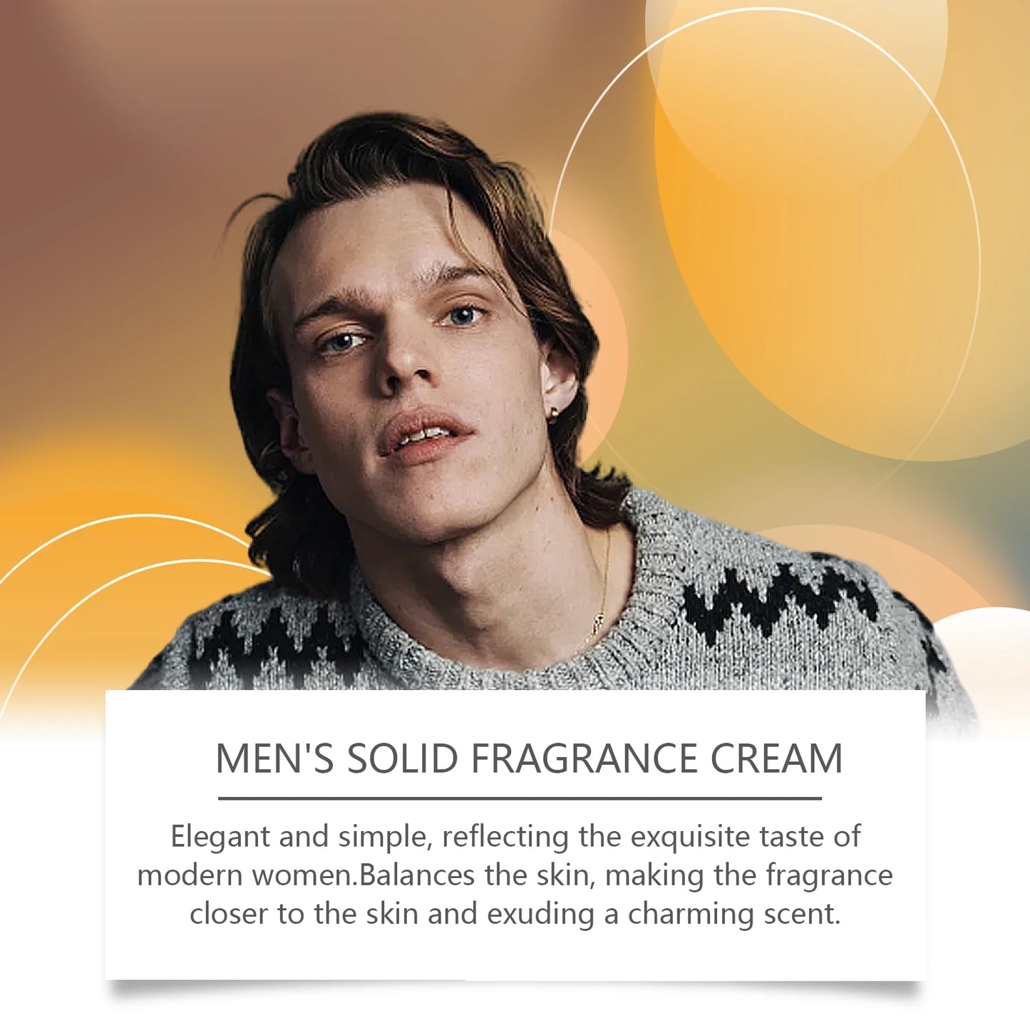 Men's Sandalwood Solid Fragrance Balm | Long-Lasting Scent
