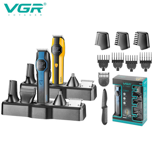 VGR 173 Hair Trimming and Cleaning Set Men's Hair Clipper Shaver Nose Hair Trimmer Household Oil Head Carving and Pushing Clippe Peaceful Pleasures Health and Wellness