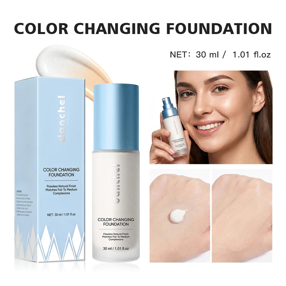 Color Changing Liquid Foundation Matte Full Coverage Concealer Waterproof Oil Control Long Lasting Face Nude Makeup Base Peaceful Pleasures Health and Wellness 1pc