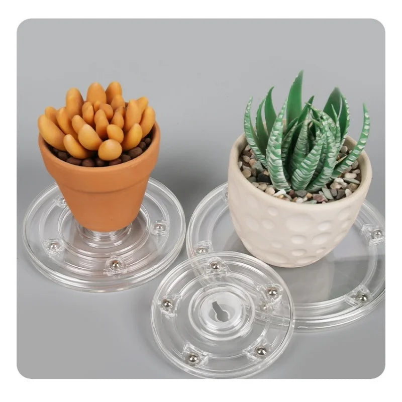 Acrylic 360° Rotating Display Stand | Clear Lazy Susan Turntable