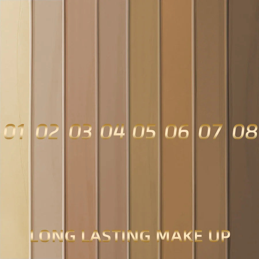 KAFURUX 8-Shade Full Coverage Matte Liquid Foundation 30g
