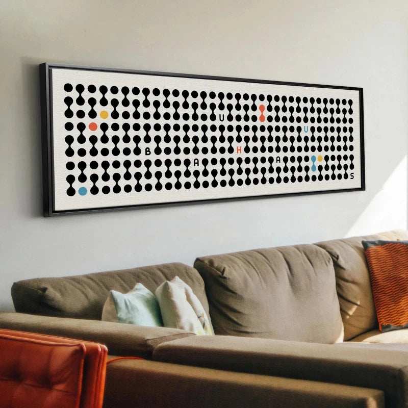 Modern Bauhaus Shapes Canvas Poster Art Print, Abstract Geometric Bauhaus Art, Unframed Wall Decor Art for Home Decoration Peaceful Pleasures Health and Wellness ZLH4185 50x150cm No Frame