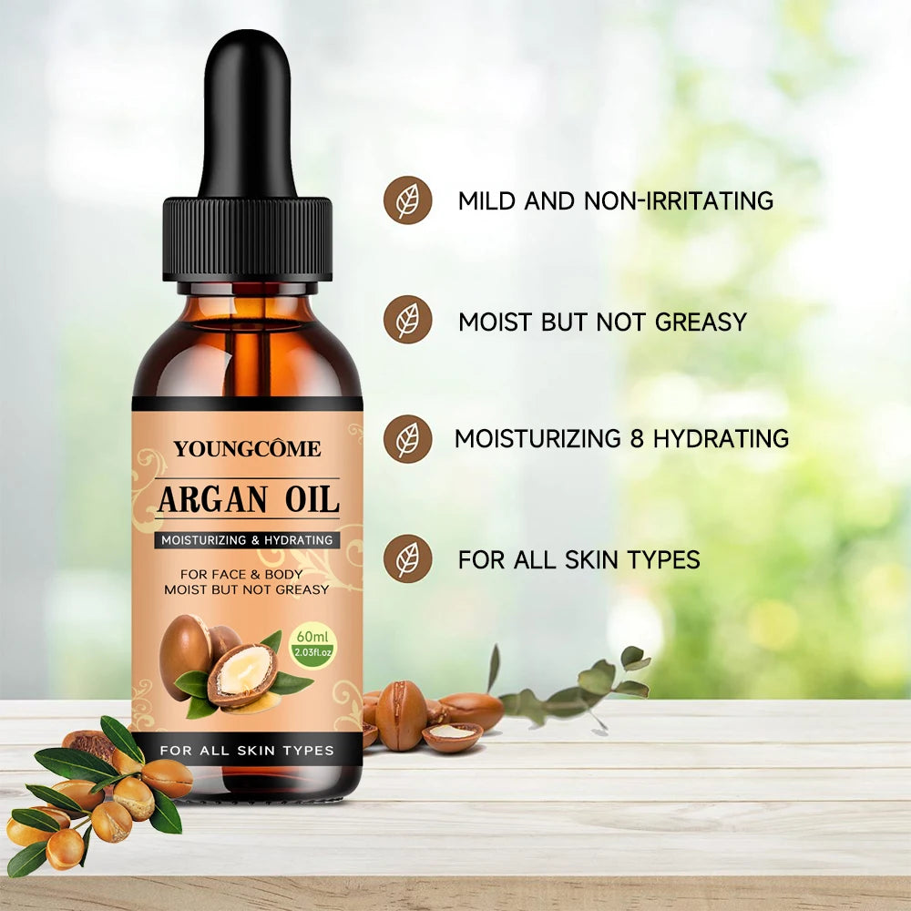 Moroccan Argan Oil Hair Serum – Frizz, Split End & Dry Hair Fix Argan Oil Hair Serum Peaceful Pleasures Health and Wellness