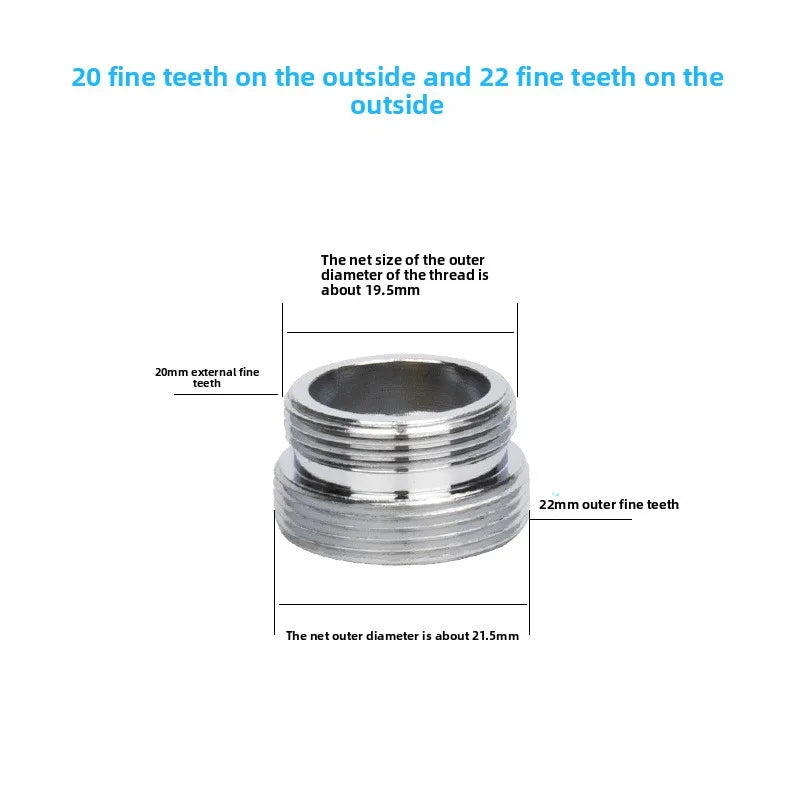 Faucet Thread Adapter 16–32mm Internal & External Fine Tooth