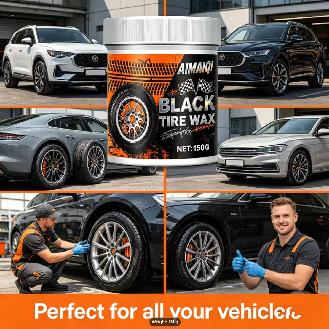 Tire Protection Wax – UV Shield, Anti-Crack Black Coating
