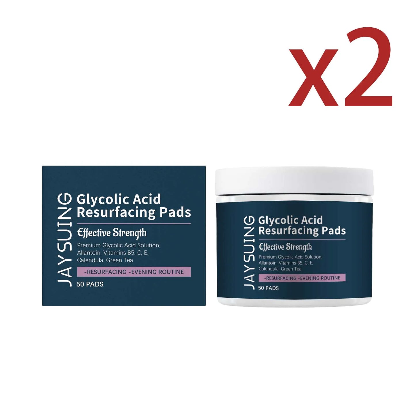 Glycolic Acid Exfoliating Cotton Pad Relieve Skin Discomfort Shrink Pores Remove Blackheads Improve Drying Moisturiz Cotton Pads Peaceful Pleasures Health and Wellness 2x50PADS