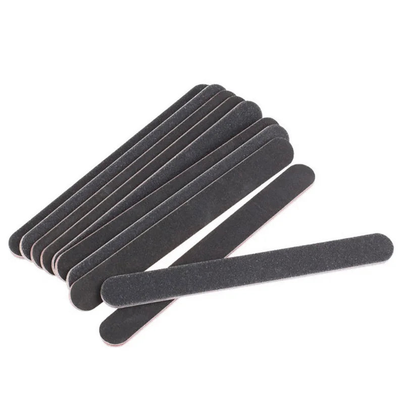 10Pcs Nail Files Sanding 100/180 Round Grit Buffer Block Pedicure Manicure Buffing Polish Beauty Tools Professional Nail Files Peaceful Pleasures Health and Wellness