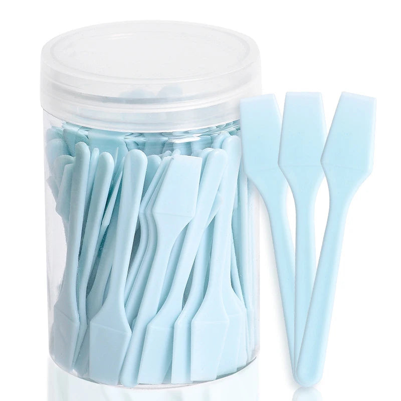Disposable Mini Spatulas 100 Pcs | Makeup Applicator Sticks