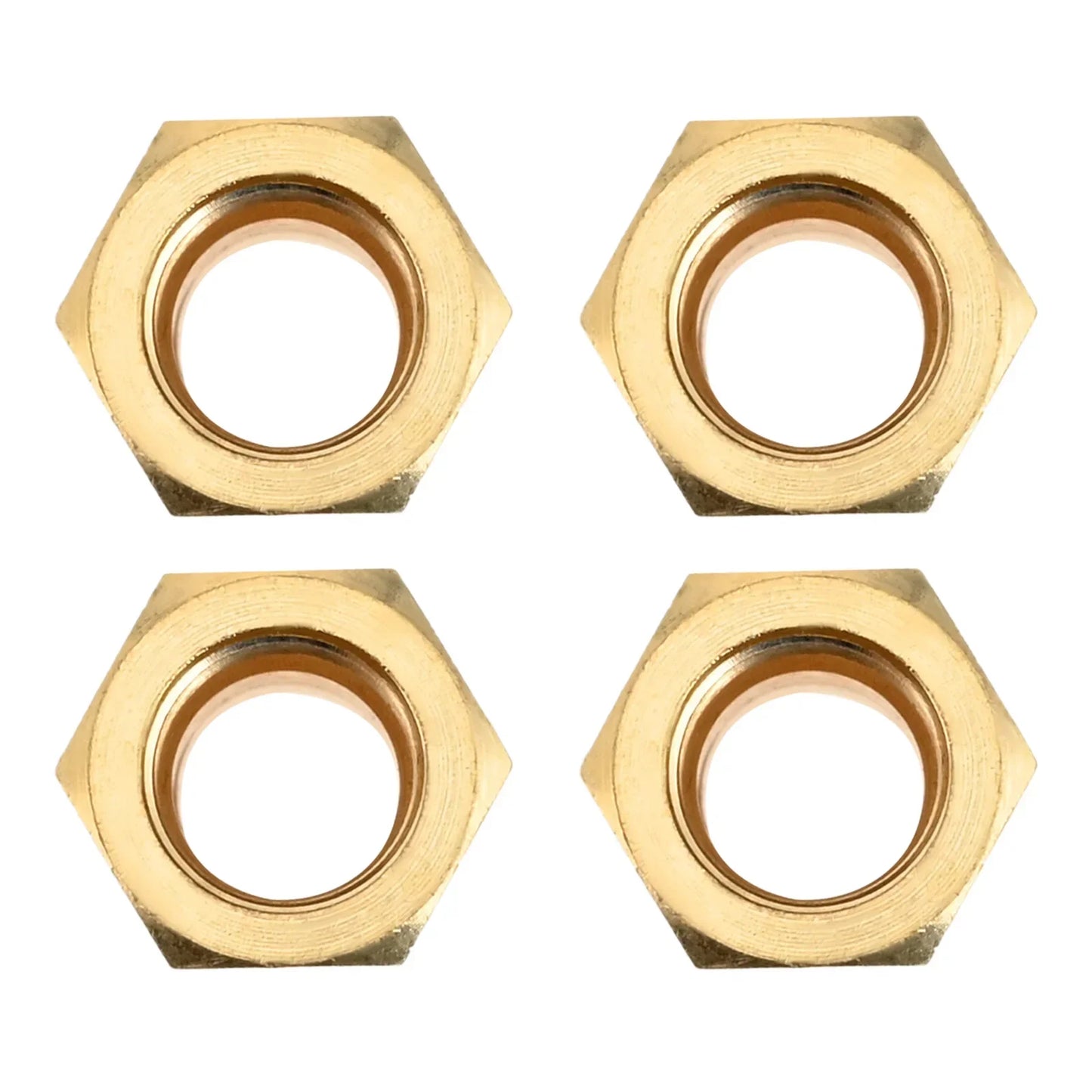 4-Pack Copper Hex Standoff Columns 10mm x 25mm Twist Nuts