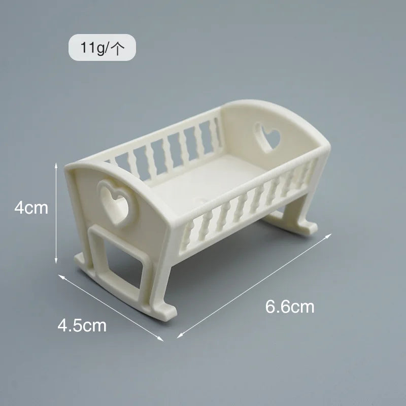 1:12 Dollhouse Baby Bedroom Furniture Accessories Slide/Trojan Horse/Table/ Dining Chair/Bed for Kids Pretend Play Supplies Peaceful Pleasures Health and Wellness 5