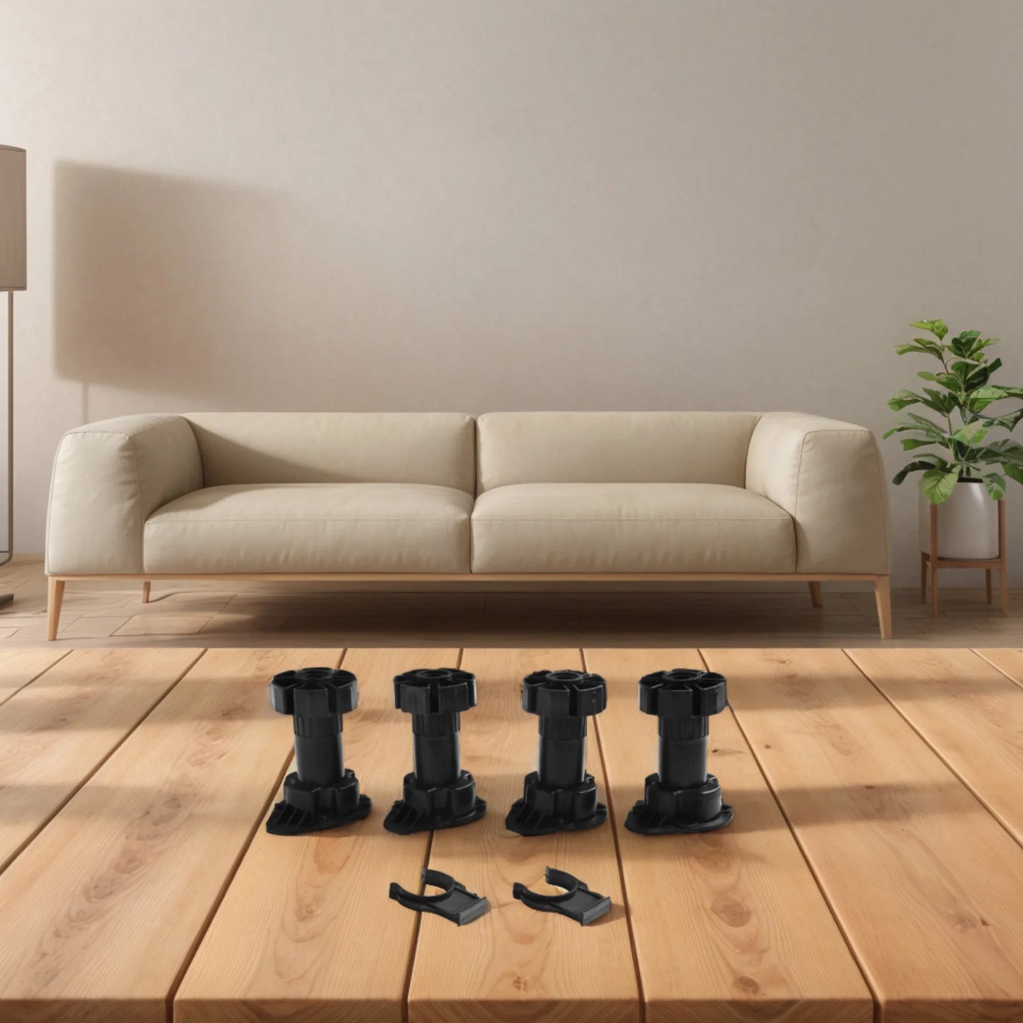Adjustable Furniture Feet Stand Cabinet Table Sofa Bottom Load