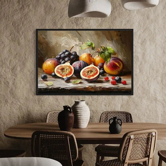 Vintage Kitchen Fruit Vegetable Still Life Canvas Wall Art Print Canvas Wall Art Print Peaceful Pleasures Health and Wellness