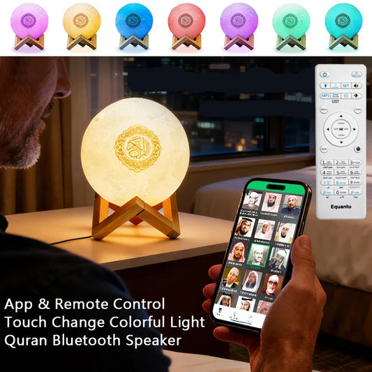 Quran Bluetooth Speaker Night Light Lamp | Azan & MP3 Player Quran Bluetooth Speaker Oasis Select