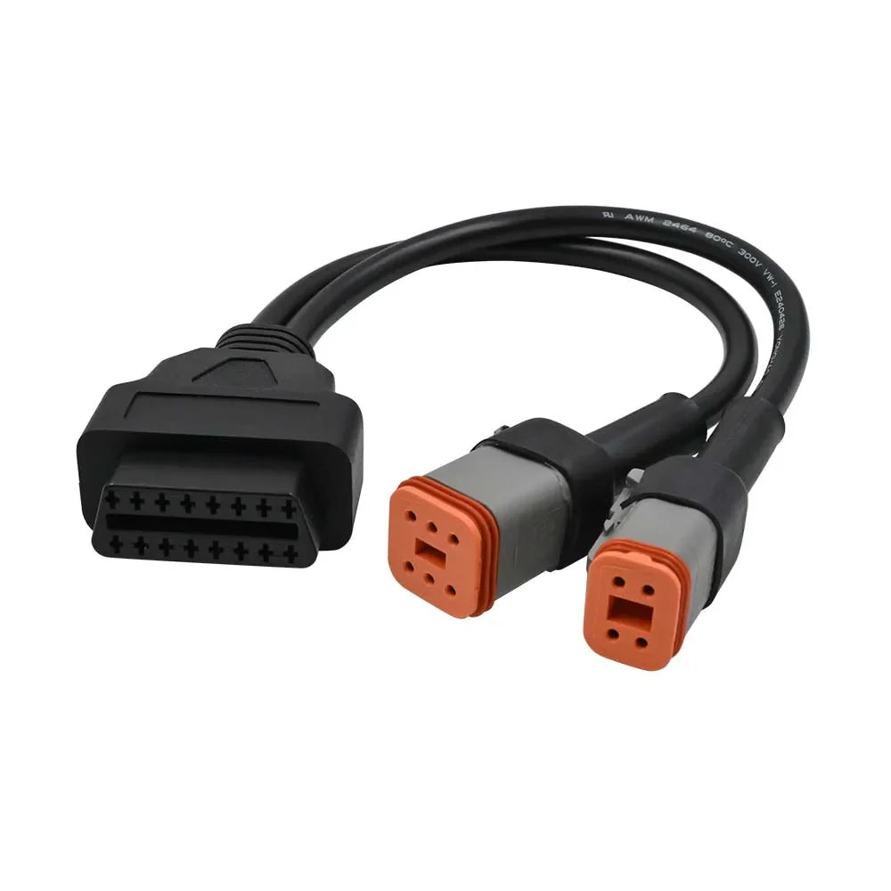 2-in-1 Motorcycle OBD2 Connector – 4 & 6 Pin Harley Adapter