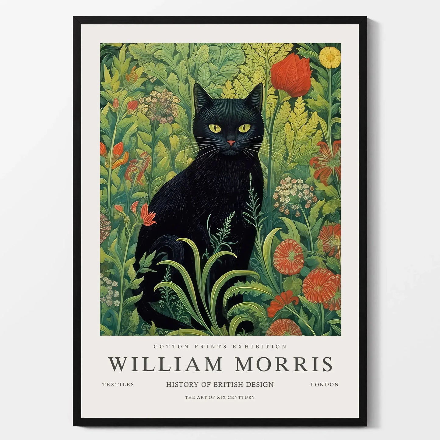 William Morris Canvas Wall Art – Fox Owl Peacock Botanical Print