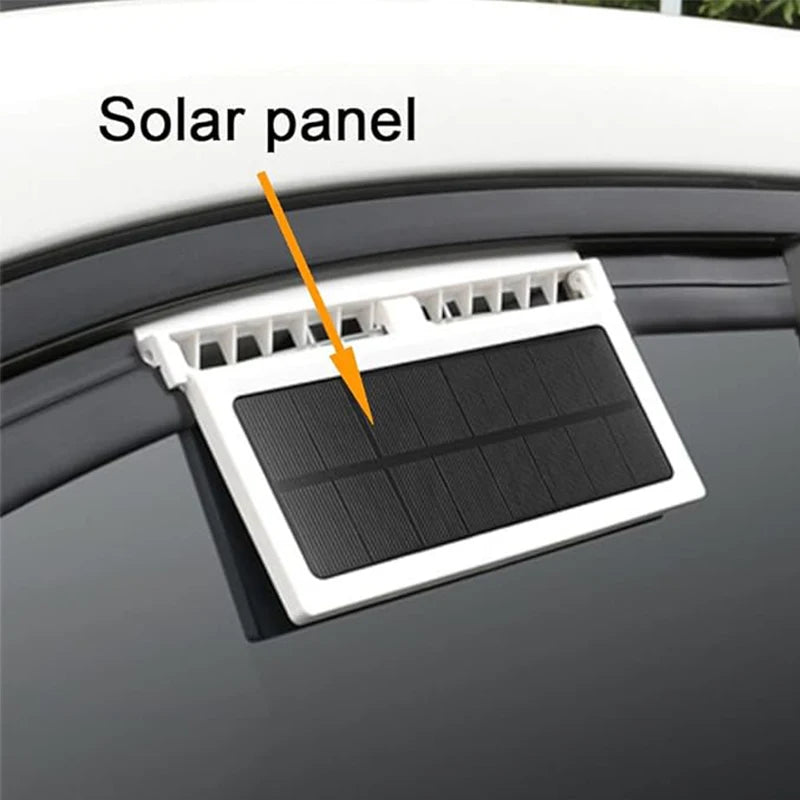 Car Solar Powered Exhaust Fan Car Gills Cooler Auto Ventilation Fan Dual-mode Power Supply High-power 2 Colors Peaceful Pleasures Health and Wellness