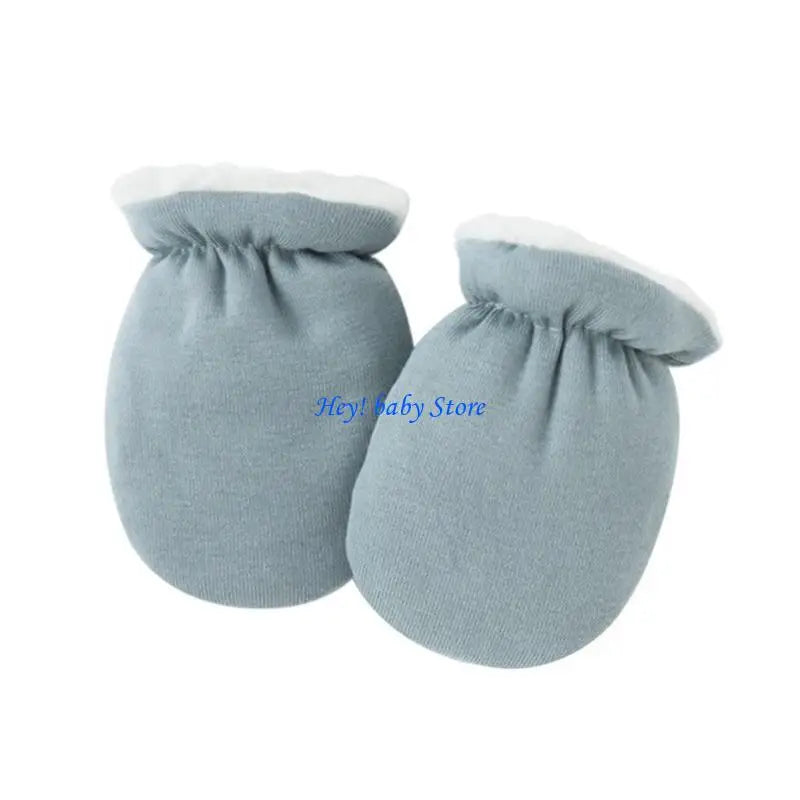 Anti-Scratch Baby Mittens | Soft Lamb Wool Newborn Gloves