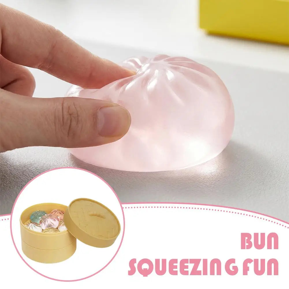 Crystal Bun Squishy Fidget Toy | Slow Rebound Sensory Squeeze