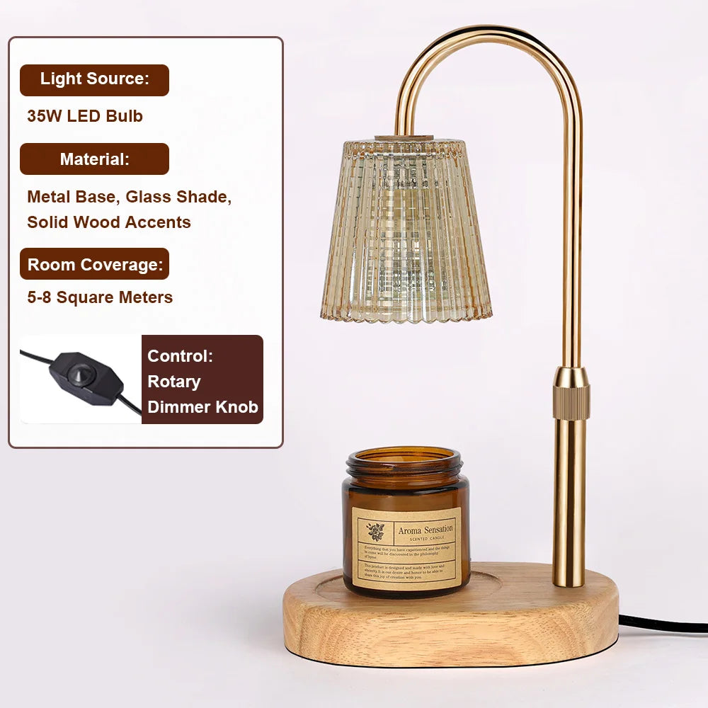 35W Dimmable Candle Warmer Lamp | Adjustable Height & Gift