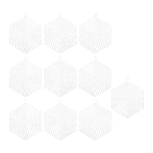 10Pcs White Plastic Mesh Sheets Embroidery Mesh Grid DIY Cross Stitch Yarn Crafting Sewing Handmade Craft Canvas Peaceful Pleasures Health and Wellness 15X12X0.1CM