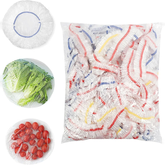 Elastic Stretch Bowl Covers & Food Covers – Reusable Plastic Wrap for Dishes (100, 200 or 300 Pack) Peaceful Pleasures Health and Wellness