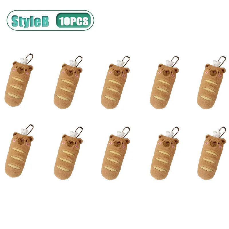 Capybara Plushie Keyring – Cute Anime Bread Topper Fluffy Toy