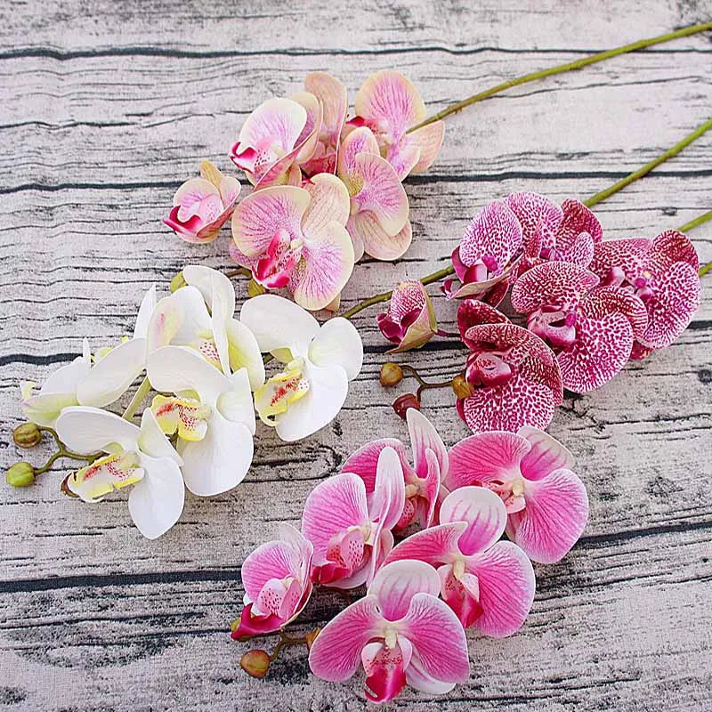 Artificial Butterfly Orchid Bouquet 6 Heads | Wedding & Home Decor