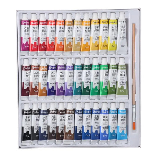 Watercolor Paint Tubes Set | 12–36 Vibrant Colors | 5ml Tubes Watercolor Paint Set Peaceful Pleasures Health and Wellness