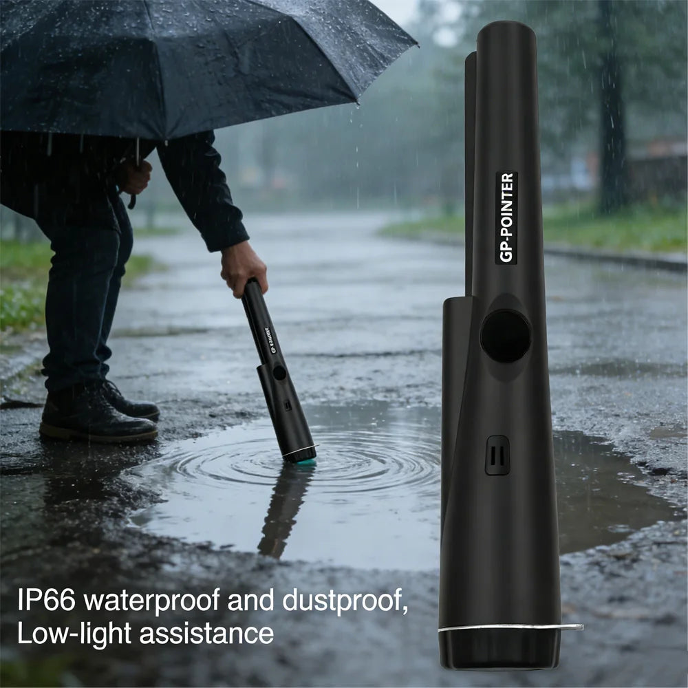 Handheld Metal Detector Metal Pinpointing Rod Detector GP-pointer Waterproof IP66 Metal Gold Detector Tester For Coin Gold Peaceful Pleasures Health and Wellness