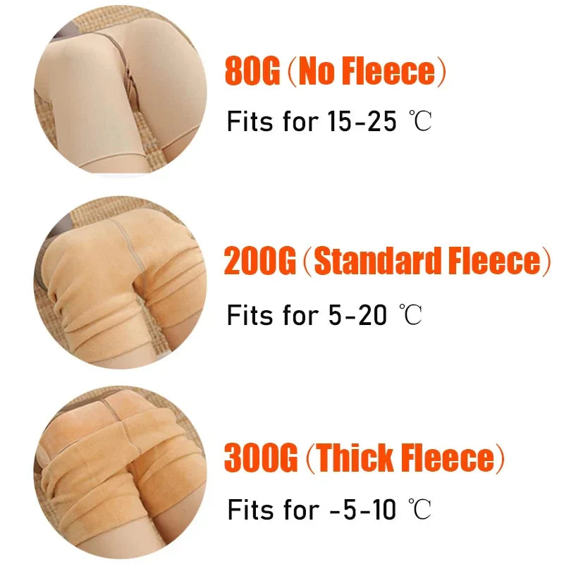 Women's Fleece Lined Tights – High Waist Thermal Leggings