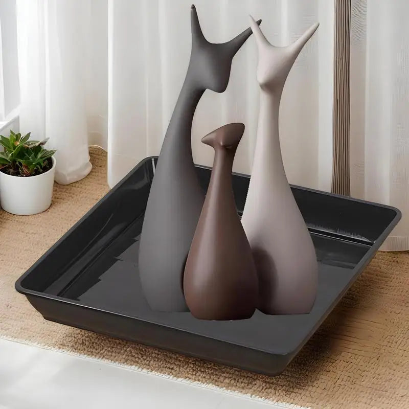 Plant Saucer Square Durable Flower Pot Indoor Outdoor Heavy Duty Tray Square Flowerpot Water Dish Home Decor for Gardening Peaceful Pleasures Health and Wellness