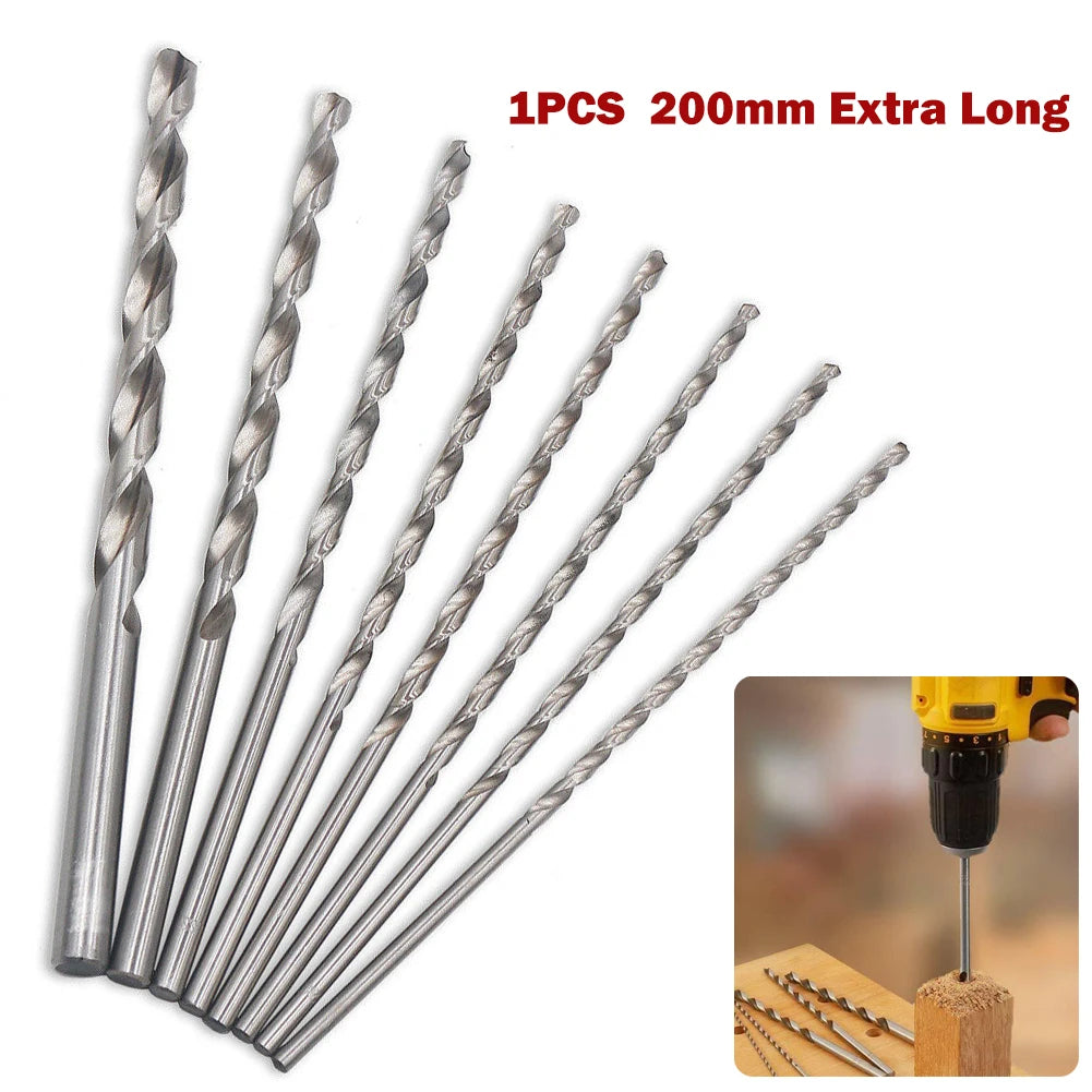 Extra Long Speed Steel HSS Drill Bit Straight Shank Twistt Metal