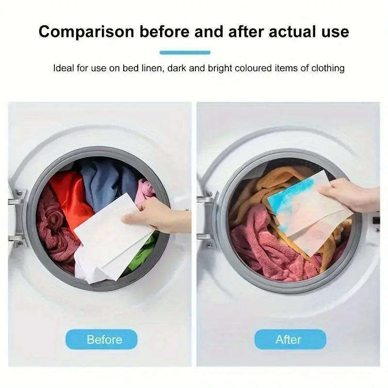 50Color Dye-Resistant Cloth for Laundry，No Chemical Composition，Mixed Laundry Anti-Penetration and Fade Protection，Universal Was Peaceful Pleasures Health and Wellness