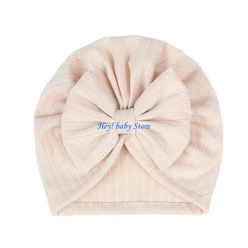 Baby Bowknot Turban Beanie Hat | Newborn Photo Prop 0–12M
