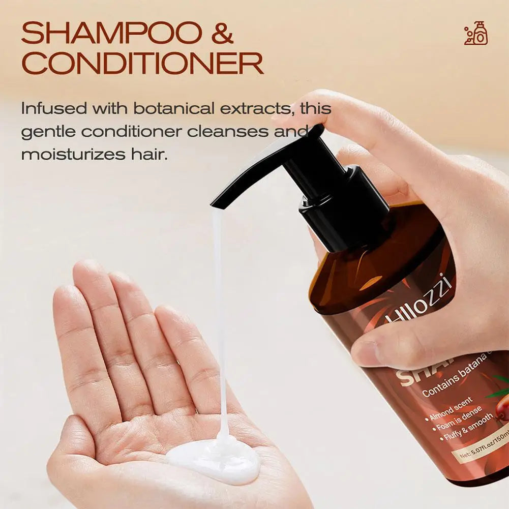 Batana Strengthening Hair Shampoo Conditioner Anti Frizzy Moisturizing Scalp Soften Hair Smoothing Repair Damaged Hair Care Set Peaceful Pleasures Health and Wellness