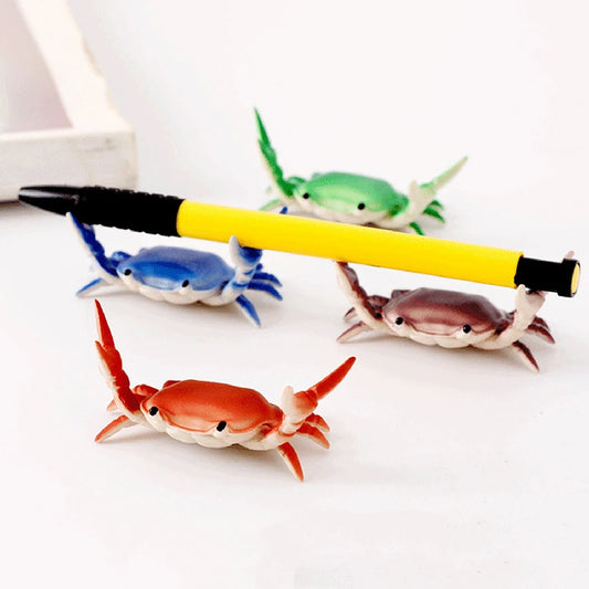 Creative and Cute Crab Pencil Holder Weight Lifting Pencil Holder Convenient Storage Phone Holder Decoration Model Peaceful Pleasures Health and Wellness
