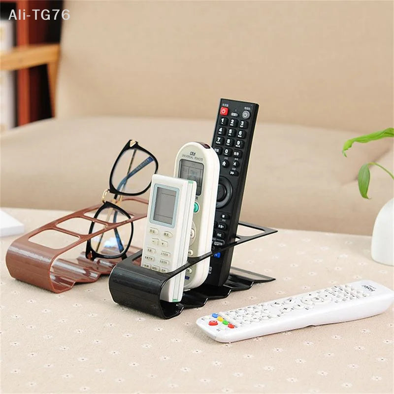 Desktop Remote Control Organizer Rack | Plastic Storage Shelf