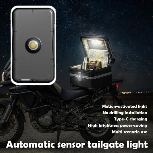 Motorcycle Locomotive Box Sensor Light LED Tail Box Anti-Collision Lamp Convenient Outdoor Fishing Camping Night Light Peaceful Pleasures Health and Wellness