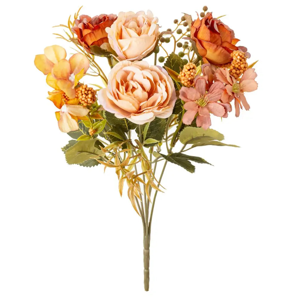 Artificial Silk Roses & Peony Bouquet | Wedding & Home Decor