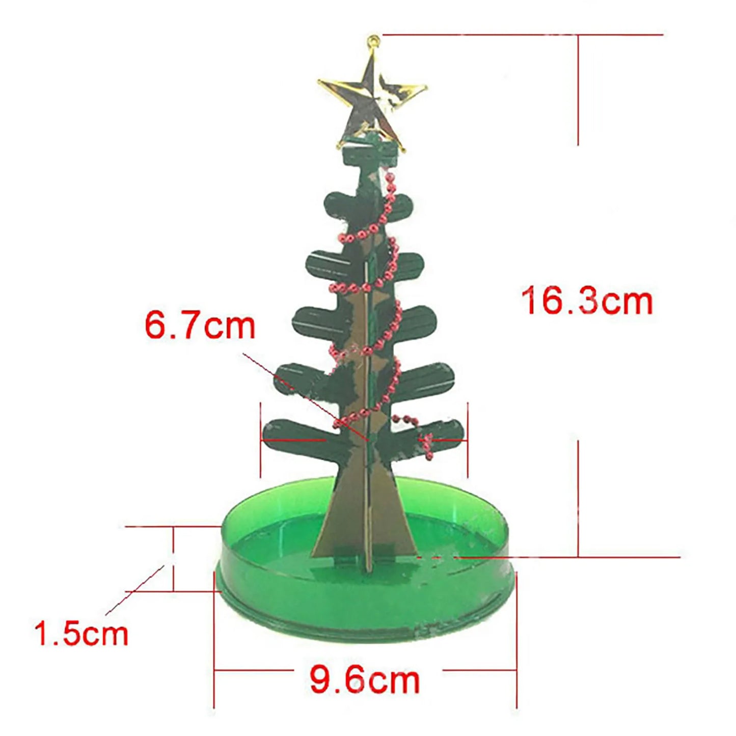 Magic Growing Christmas Tree Crystal Paper Christmas Decoration New Year Science Toy Artificial Home Decor Ornaments Wholes Peaceful Pleasures Health and Wellness