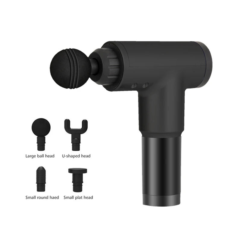 Professional High Quality Handheld Deep Tissue Muscle Percussion Gun Portable Fascia Massager for Head Massage Peaceful Pleasures Health and Wellness black