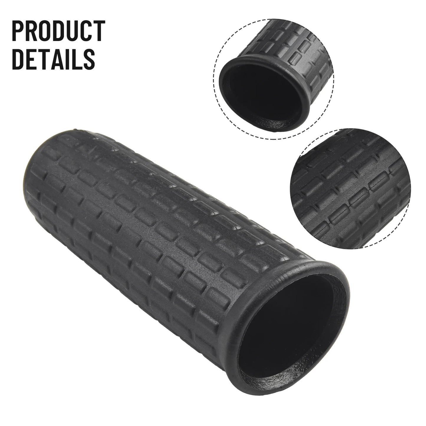 Wheelbarrow Rubber Handles Round Tubes Black Replacement Anti Slip