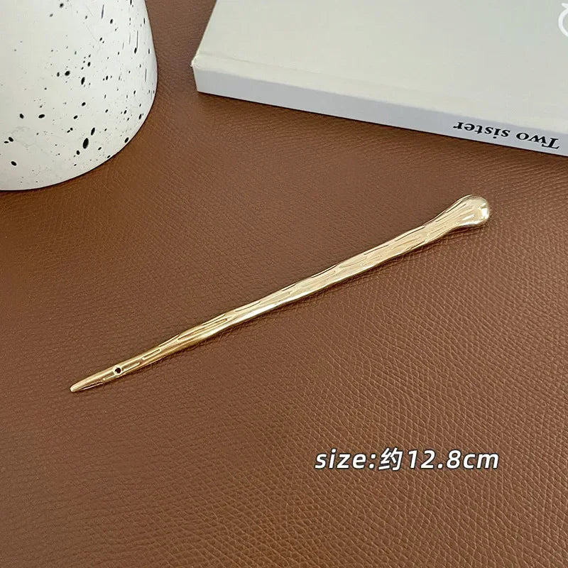 4pcs Trendy Metal Hair Accessories for Women, Minimalist Geometric Bump Hairpin Hair Sticks, Headwear Hairstyle Jewelry Peaceful Pleasures Health and Wellness B