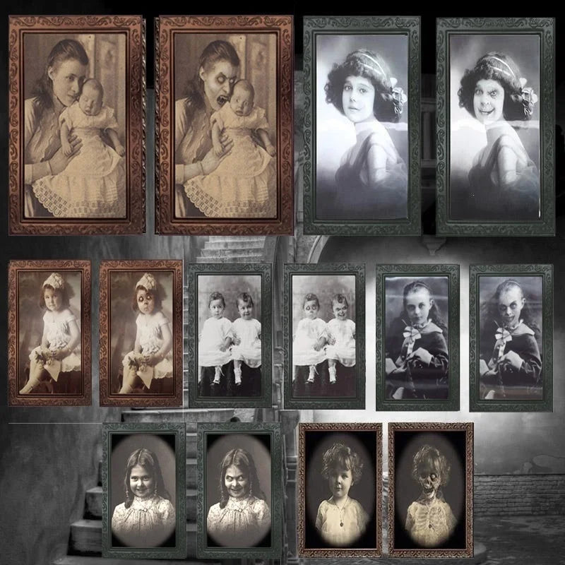 3D Changing Face Ghost Picture Frame Halloween Horror Decoration