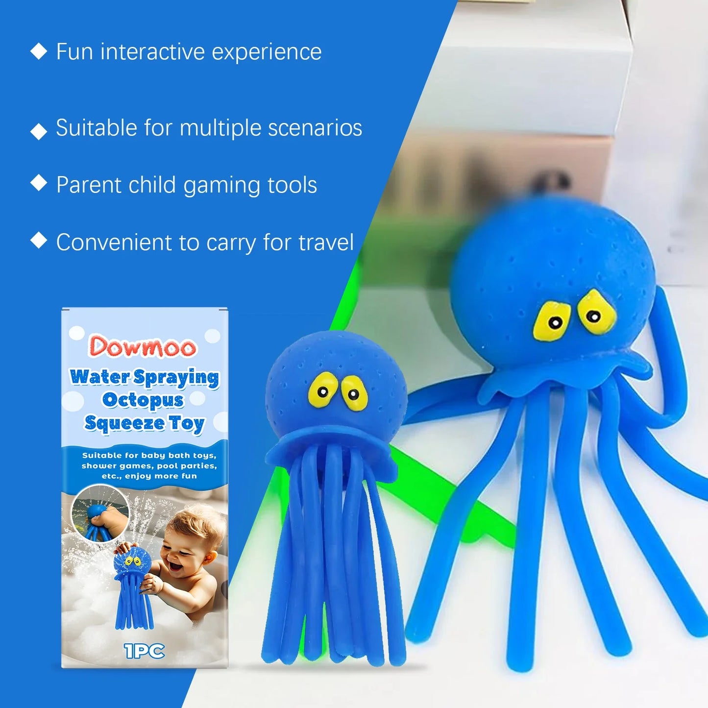 Squirt Octopus Squeeze Toy – Pool, Bath & Water Party Fun
