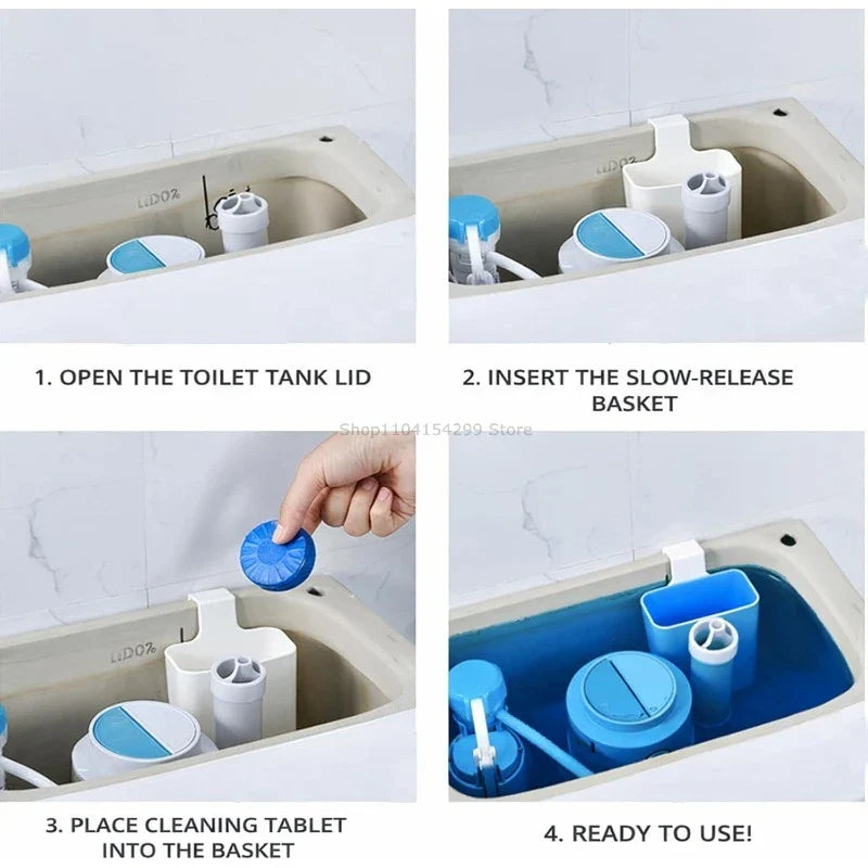 Toilet Tank Slow-Release Cleaner Dispenser – Hanging Buffer Box