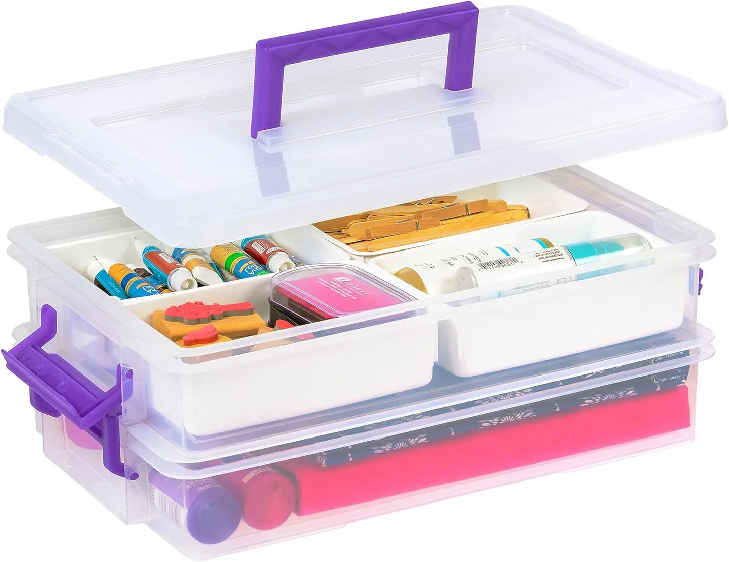 9 Qt Clear Storage Container with Lid – Stackable, Portable, Latch Peaceful Pleasures Health and Wellness United States