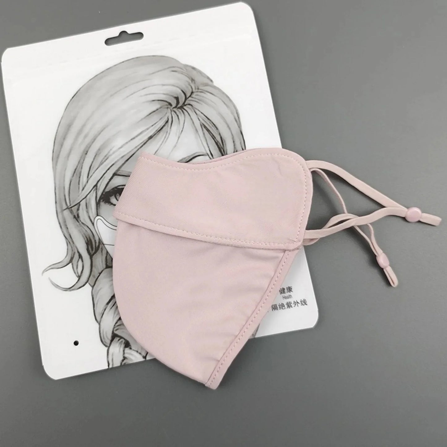 New model Sunscreen Face Scarf Ice Silk Mask Summer Cover Veil Eye Protection eye corner protection,veil,outdoor sun protection Peaceful Pleasures Health and Wellness pink