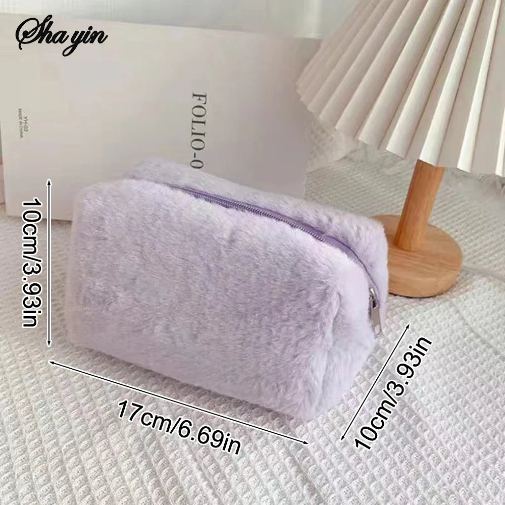 Velvet Makeup Bag – Large Capacity Cosmetics Pouch for Women