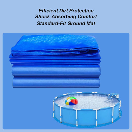 Round Pool Ground Pad – Heavy-Duty Puncture-Proof Under Pool Mat Pool Ground Mat Peaceful Pleasures Health and Wellness
